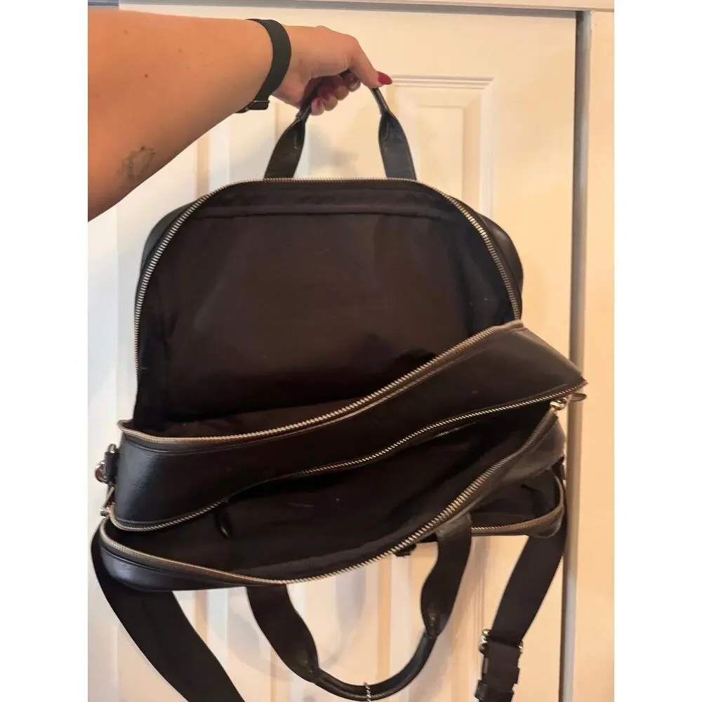 Vintage Coach Black Leather Laptop Bag